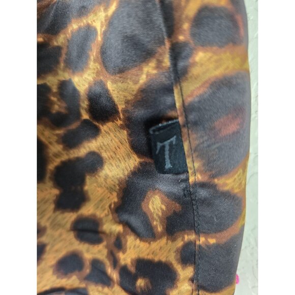 NWT Vintage Tripp NYC Leopard Print Babydoll Chemise Dress W/ Pink Lace Medium - Picture 4 of 6